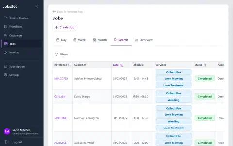 Non-chargeable jobs in Jobs360